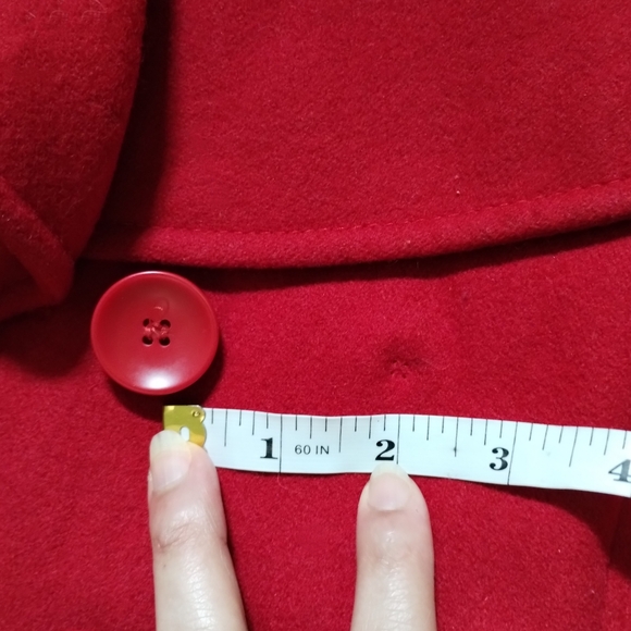 Red Wool Peacoat - Picture 7 of 7